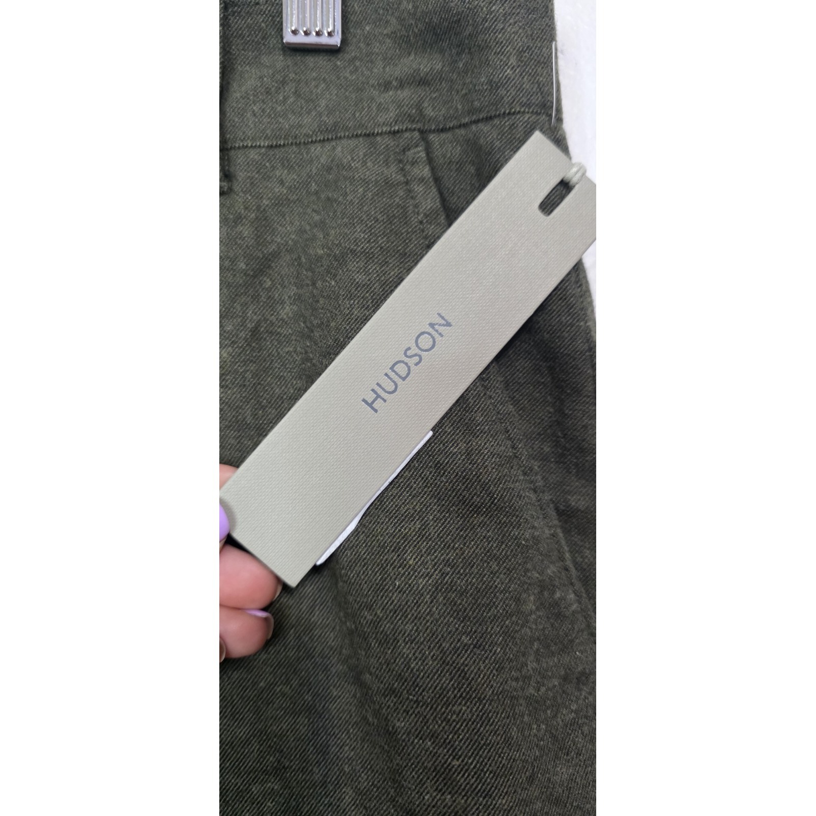 New Hudson Pants 33x32 Men Straight Heather Green Career Trouser Slack Business — image 2 of 8